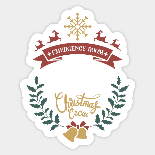 Emergency room nurse christmas crew cool Sticker by enigmatyc